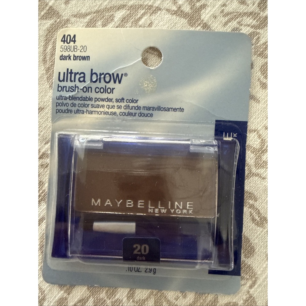 Vtg NIB Maybelline Ultra Brow Brush On Color 404 DARK Brown Discontinued